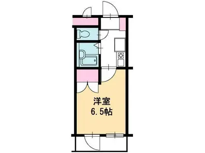 ヒューマンスクエア盛岡南(1K/1階)の間取り写真