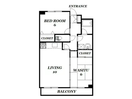 カサ・ラピュータ(2LDK/3階)の間取り写真