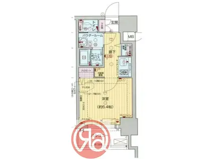 プレサンス難波フィネスト(1K/5階)の間取り写真