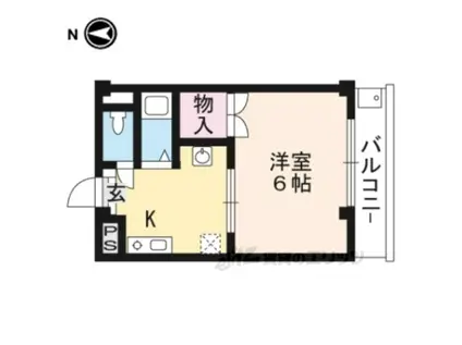 エクセルシアー(1K/2階)の間取り写真