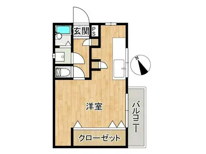 ルナハイツ PART3(1K/3階)の間取り写真