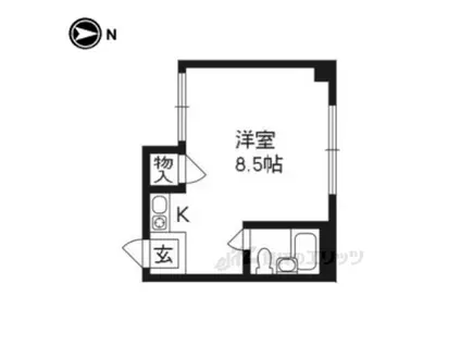 マオカハイツ(ワンルーム/3階)の間取り写真