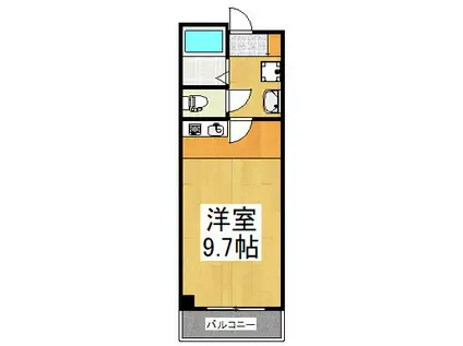 久米川グリーンコート(ワンルーム/2階)の間取り写真