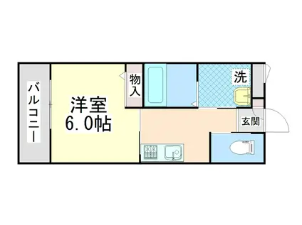 PRUNIER本山 3(1K/3階)の間取り写真