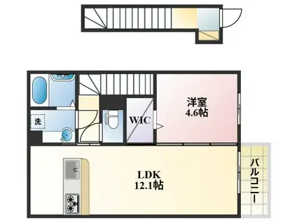 ラヴィベール(1LDK/2階)の間取り写真
