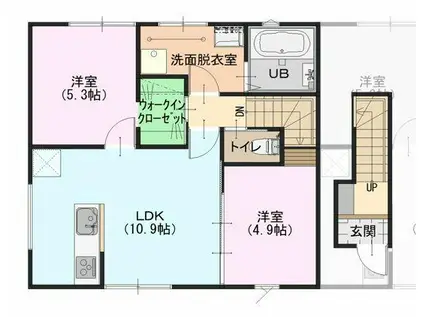 オーシャンズI(2LDK/2階)の間取り写真