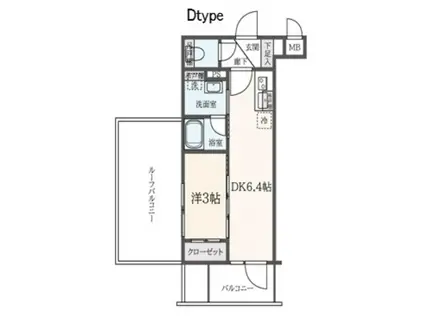 ハーモニーレジデンス東新宿(1DK/5階)の間取り写真