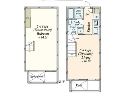 グランドレジデンス目黒(1LDK/1階)の間取り写真