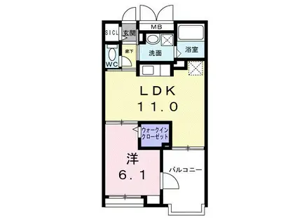 グレース(1LDK/2階)の間取り写真