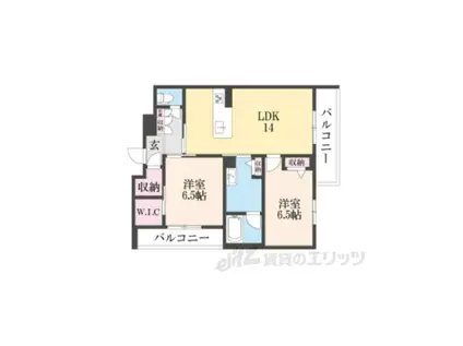 新清館3(2LDK/3階)の間取り写真