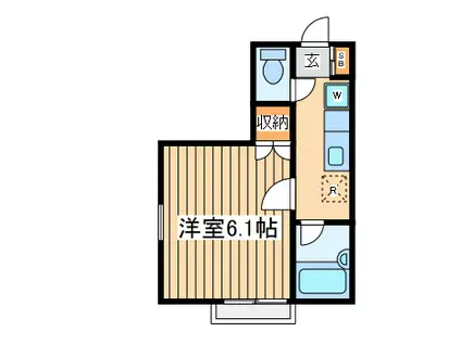 ピース・スクウェア鶴見Ⅱ(1K/2階)の間取り写真