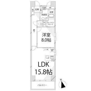 キャッスルコート龍野町(1LDK/2階)の間取り写真