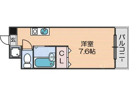 セラ帝塚山(ワンルーム/2階)の間取り写真