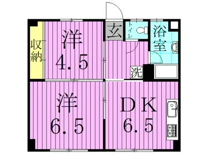 MAISON DE MERCI(2DK/5階)の間取り写真