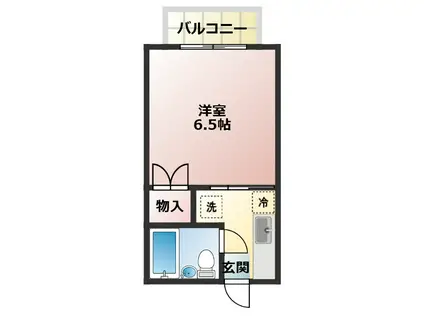 コーポカトレア1号館(1K/1階)の間取り写真