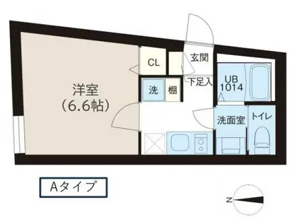 レピュア落合南長崎駅前(1K/1階)の間取り写真