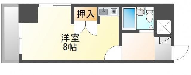 WHITE広島駅前(ワンルーム/2階)の間取り写真