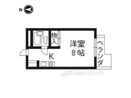 大久保ガーデンヒルズ(1K/2階)の間取り写真
