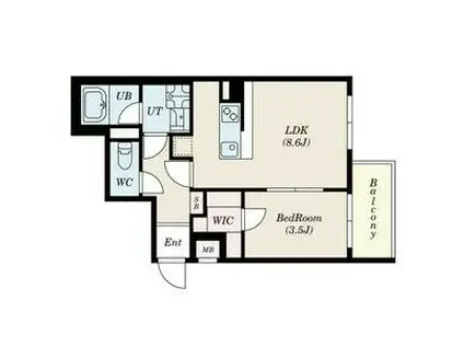オハアスール(1LDK/3階)の間取り写真