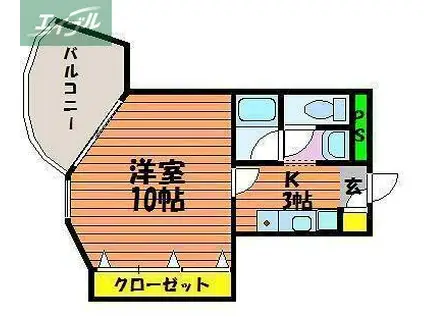 ルシェール(1K/5階)の間取り写真