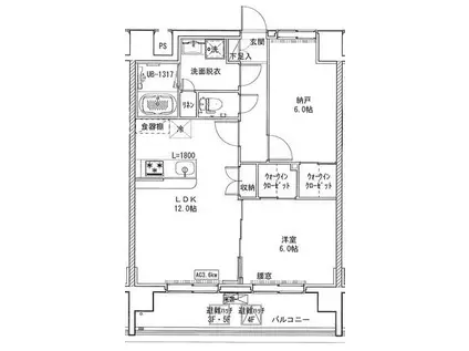 グランデ座間駅前(1SLDK/3階)の間取り写真