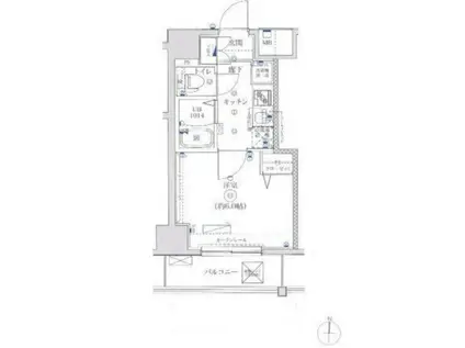 レーヴ・アデル・千住新橋(1K/5階)の間取り写真