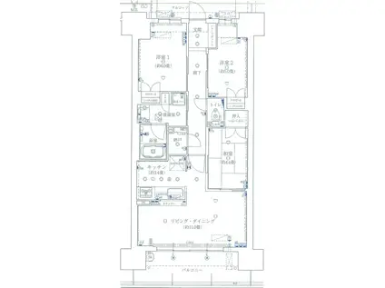 大阪ベイレジデンス(3SLDK/5階)の間取り写真