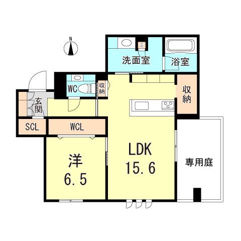 シークリサンス岡本(1LDK/1階)の間取り写真