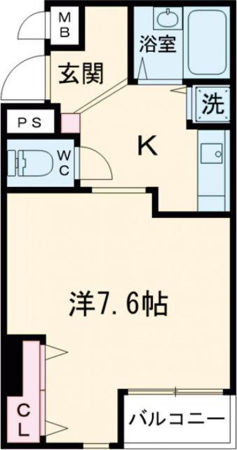 プレサンス神戸メリケンパーク前(1K/8階)の間取り写真