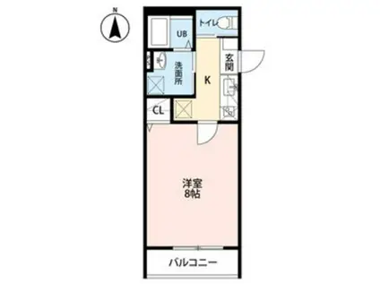 桜ヶ丘アパート(1K/1階)の間取り写真