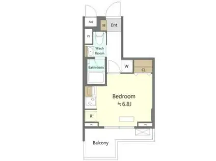 ショウケンレジデンス横浜大口III(1K/5階)の間取り写真