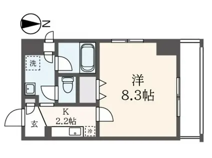 PURE COURT(1K/3階)の間取り写真