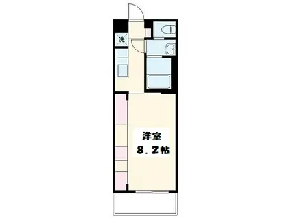 ルミエール幕張本郷(1K/1階)の間取り写真