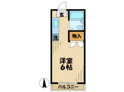 プレジオ多摩(1K/1階)の間取り写真