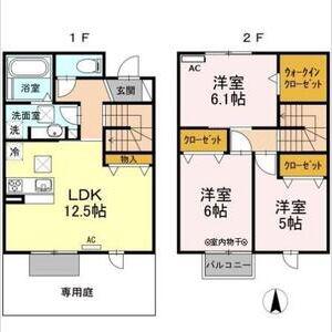 STRAHL C(3LDK/1階)の間取り写真
