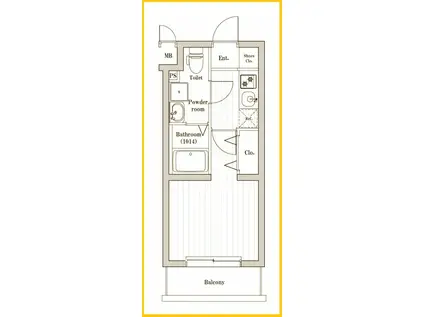 SPコート菊名ノース(1K/2階)の間取り写真