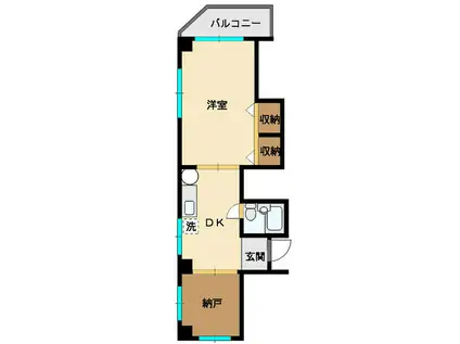 NSPビル(1SDK/4階)の間取り写真