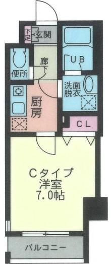 CIMA COPPI(1K/2階)の間取り写真