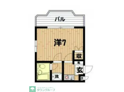 プルミエール2番館(1K/3階)の間取り写真