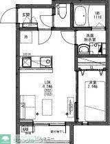 KEIAI RESIDENCE 西八王子III(1LDK/2階)の間取り写真