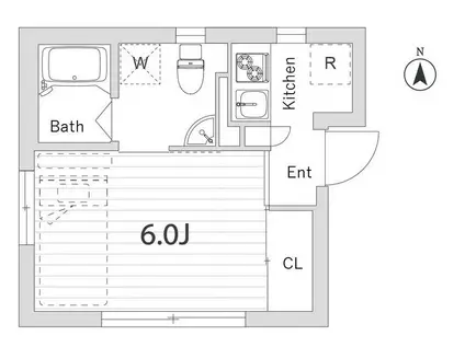 PARK HILLS 下北沢(1K/4階)の間取り写真