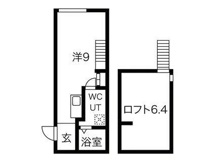 メゾン・ド・ルポ(1K/1階)の間取り写真