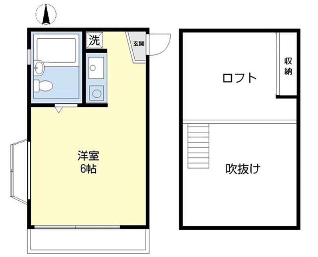百合が丘21(ワンルーム/2階)の間取り写真