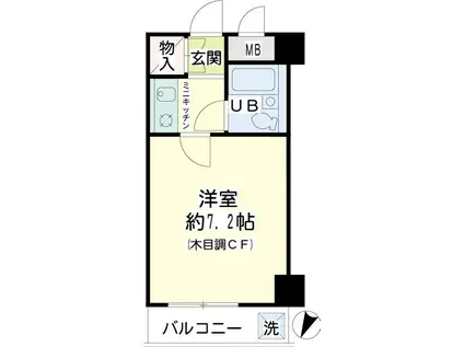 プラザ川崎NO.2(1K/2階)の間取り写真