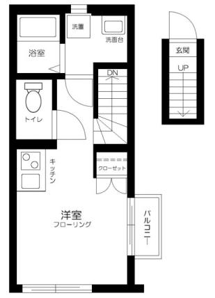カーサ西巣鴨(ワンルーム/1階)の間取り写真