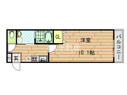フジパレス長栄寺II番館(1K/1階)の間取り写真