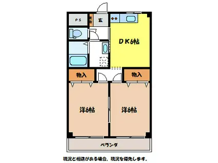 MK-OHMASU(2DK/3階)の間取り写真