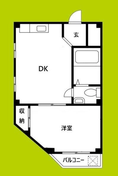 クリーン千島(1DK/3階)の間取り写真