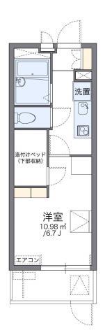 レオパレス夢眠舎(1K/1階)の間取り写真