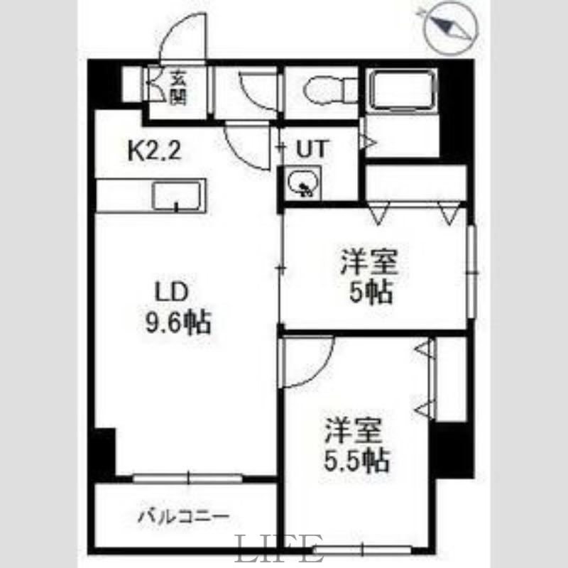 S-FORT東札幌ノルド(2LDK/3階)の間取り写真
